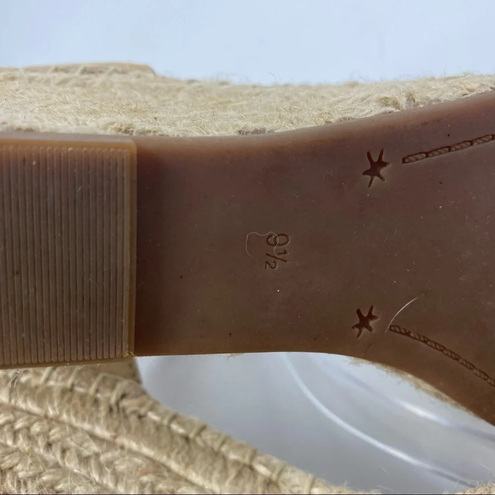 Splendid tan suede espadrille wedge 9.5